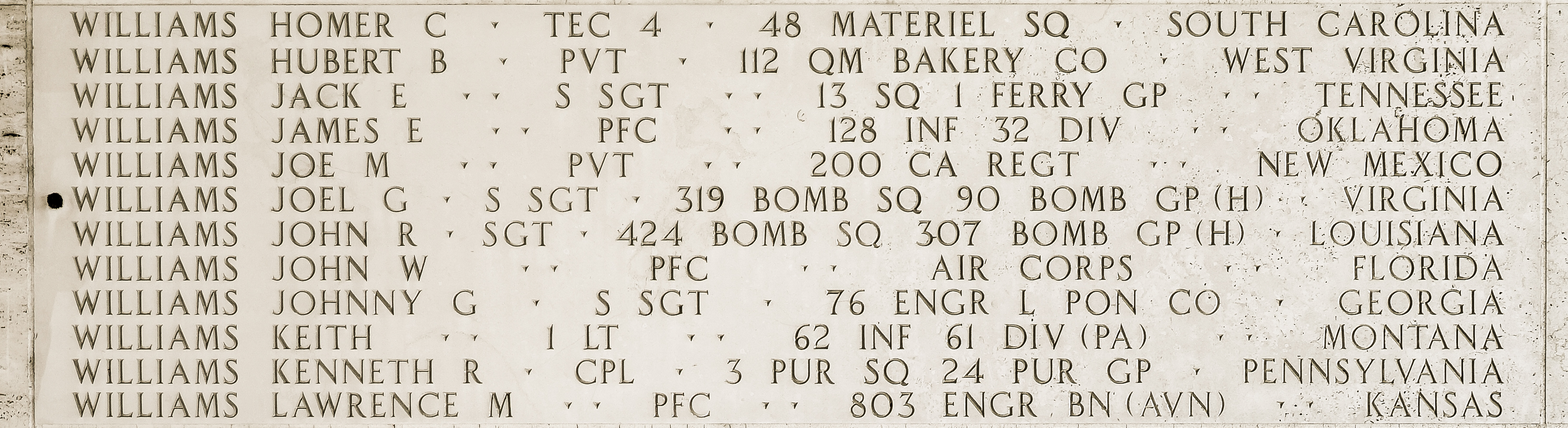 James E. Williams, Private First Class